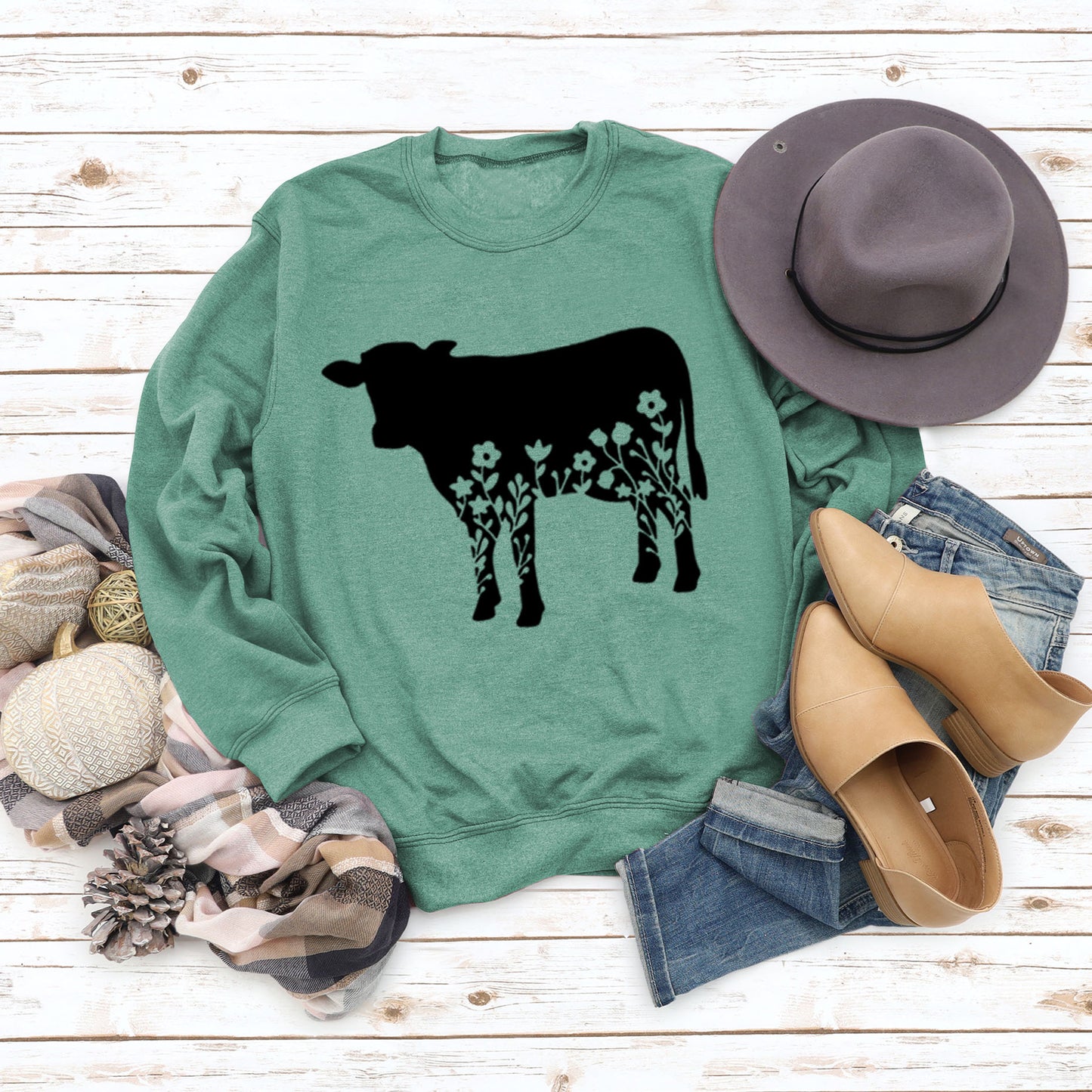 Cow Image Sweatshirt