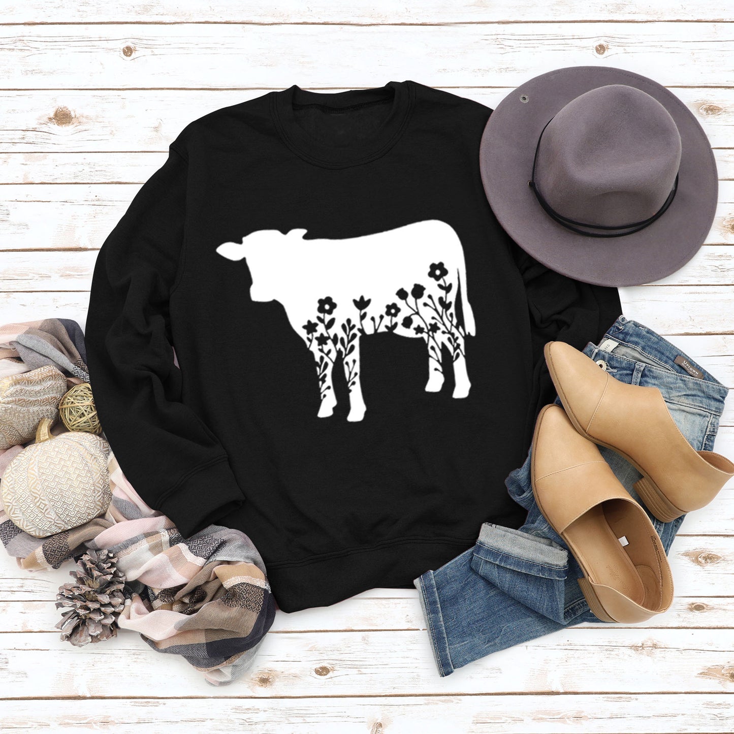 Cow Image Sweatshirt