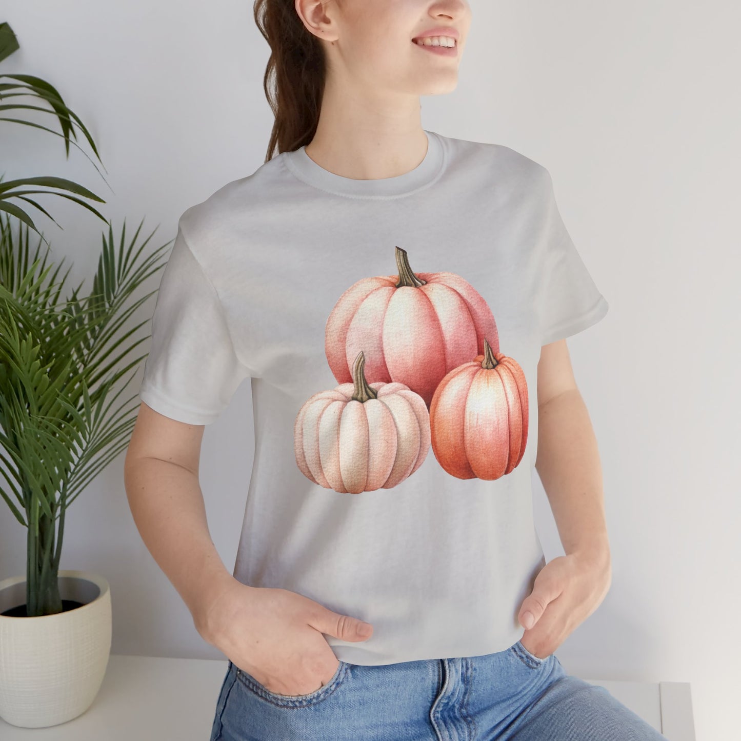 Autumn Fall Girly Pink Pumpkins Tee