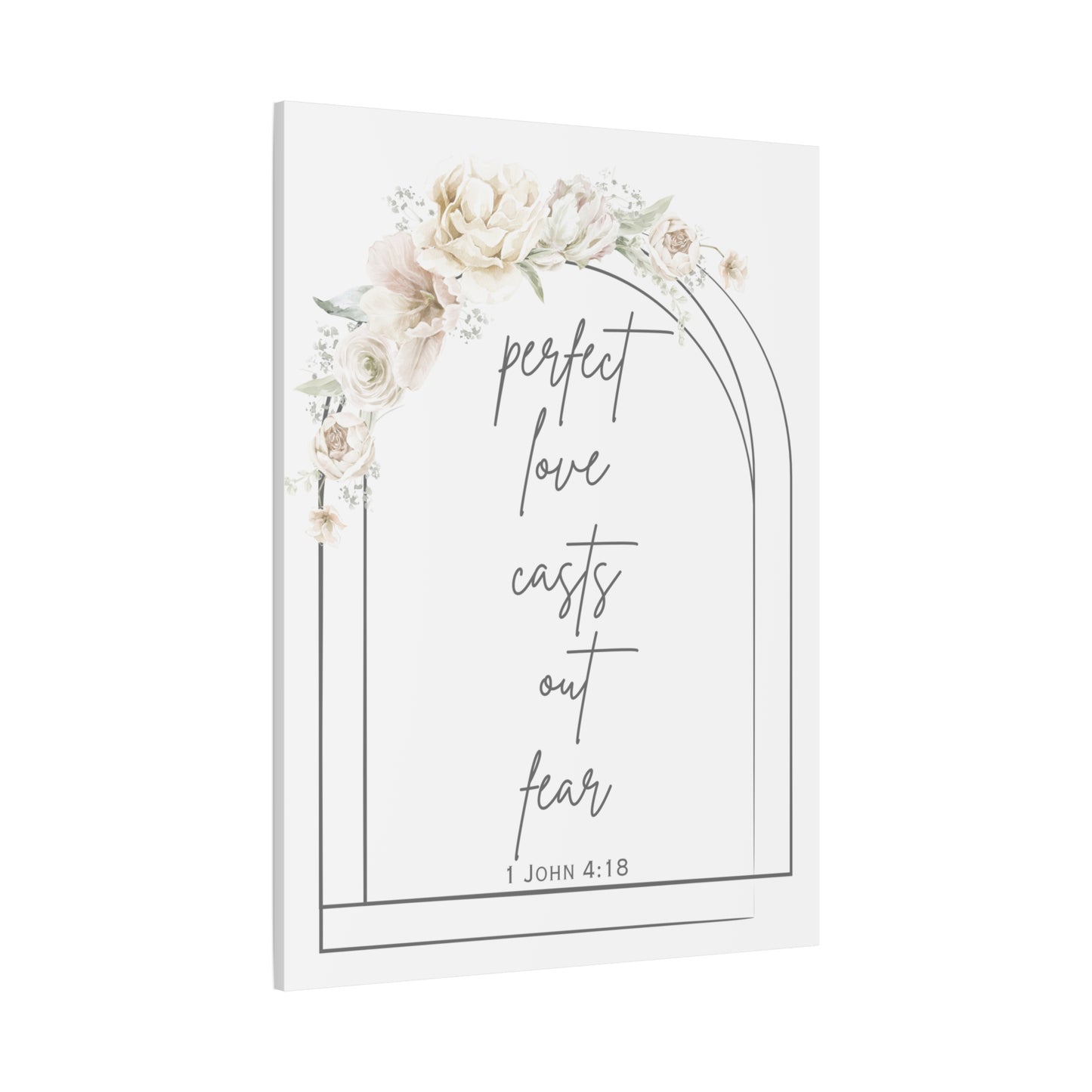 Canvas Wall Art, Perfect Love Casts Out Fear, 1 John 4:18, Faith-based Home Decor, Religious Gift For Home, Inspirational Prints