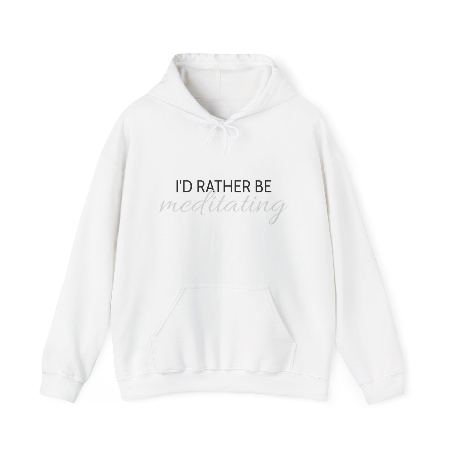 'I'd Rather Be Meditating" Hoodie Hooded Sweatshirt Trendy Retro Hippie Vibes Hoodie