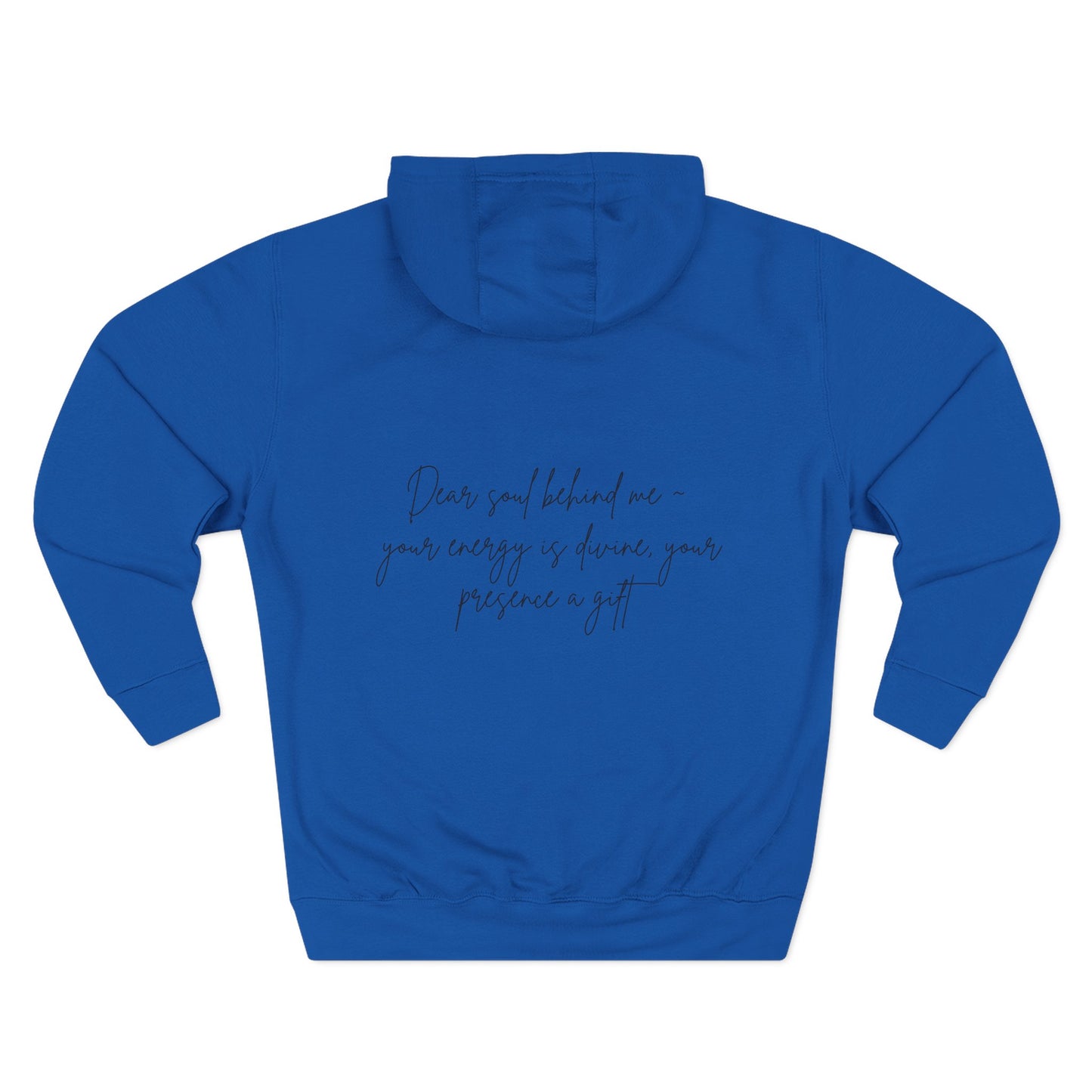 Dear Soul Behind Me Motivational Fleece Hoodie - Cozy Gift for Friends, Casual Wear, Self-Care Reminder, Motivational Gift, Thoughtful Custom Hoodie
