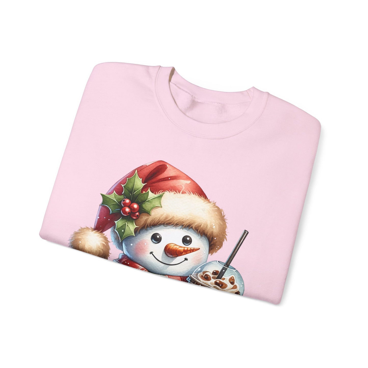 Cute Snowman Iced Coffee Sweatshirt | Winter Coffee Lover Christmas Crewneck
