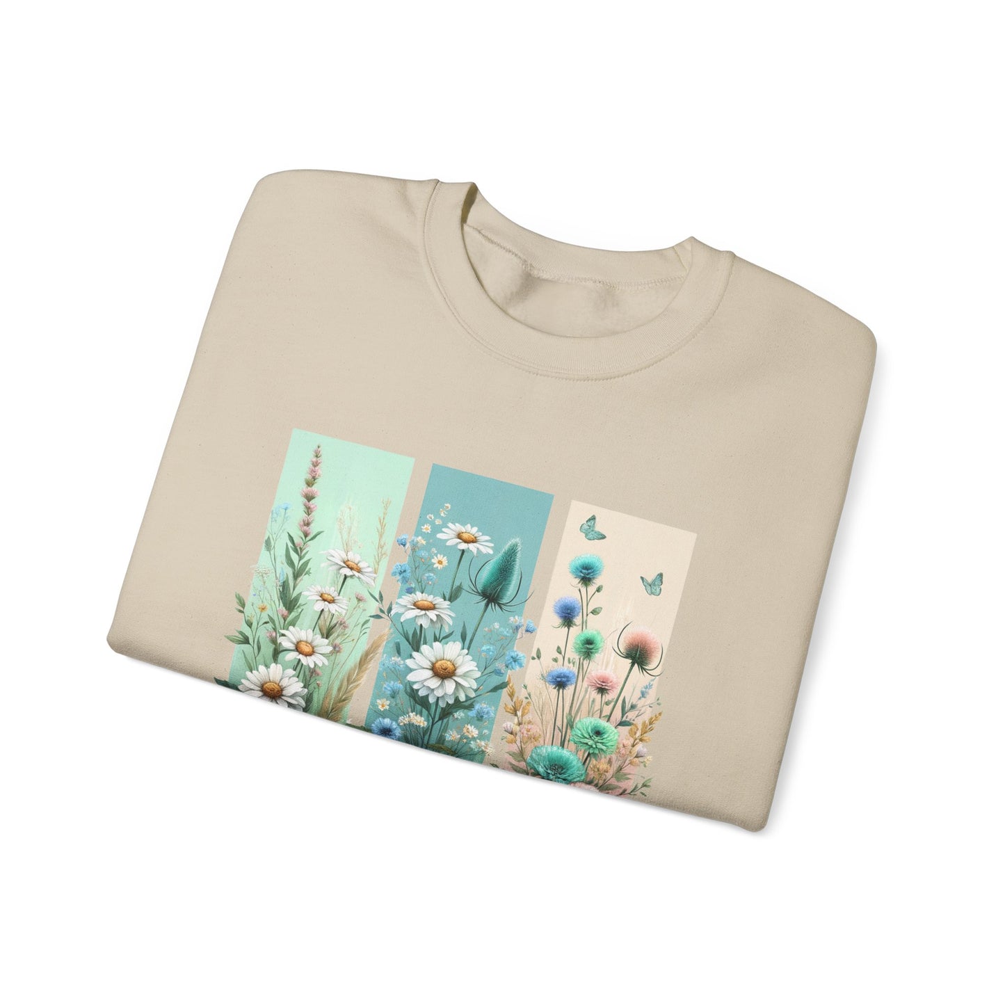 Floral Crewneck Sweatshirt - Cozy Gift for Her, Spring Fashion, Garden Lover, Motivational Quote, Everyday Wear