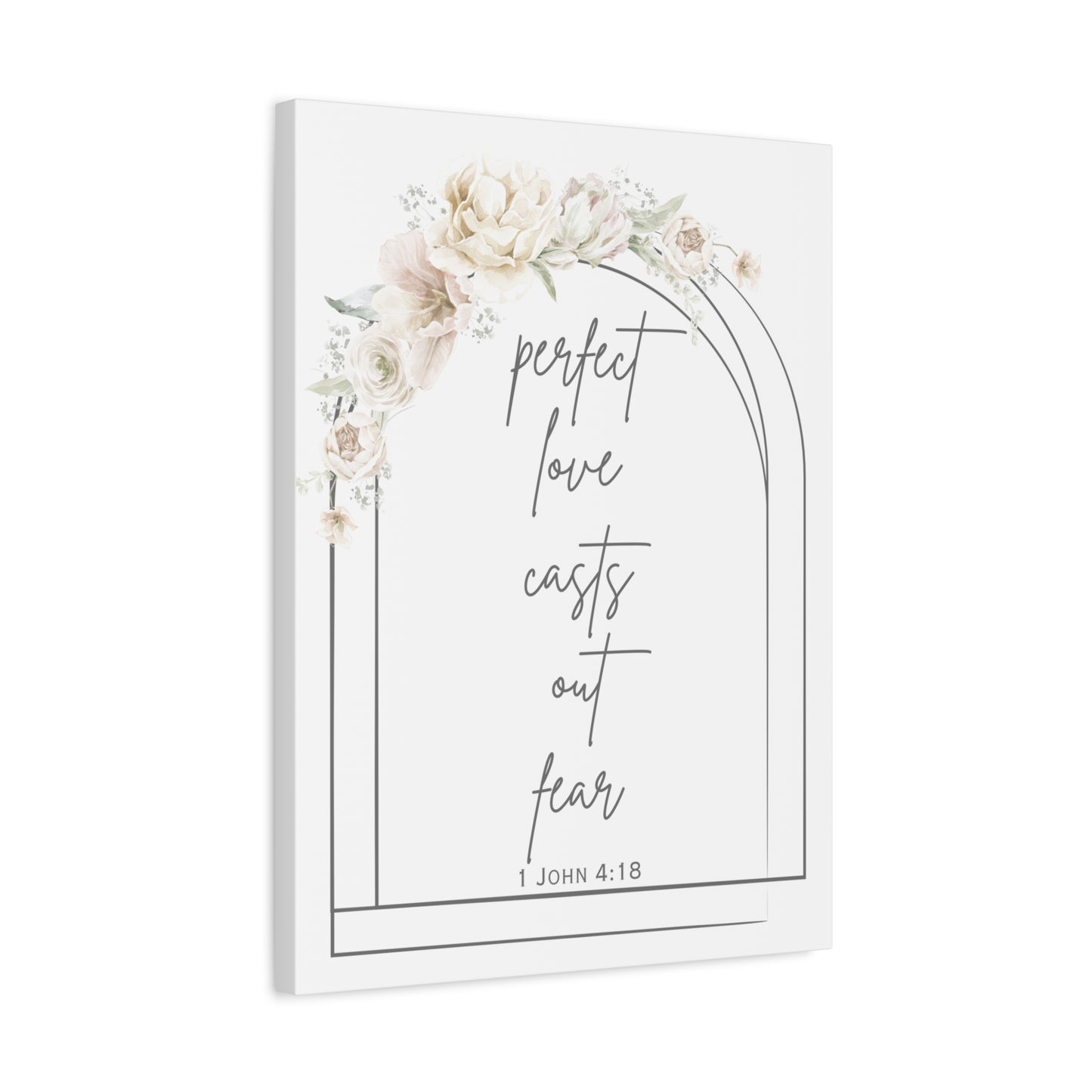 Canvas Wall Art, Perfect Love Casts Out Fear, 1 John 4:18, Faith-based Home Decor, Religious Gift For Home, Inspirational Prints