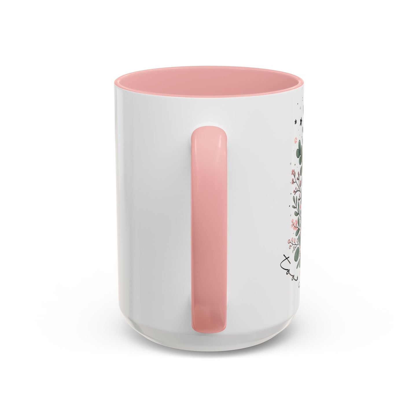 Too Cute to Spook Mug | Ghost with Pink Santa Hat & Coffee | Pastel Christmas Holiday Mug