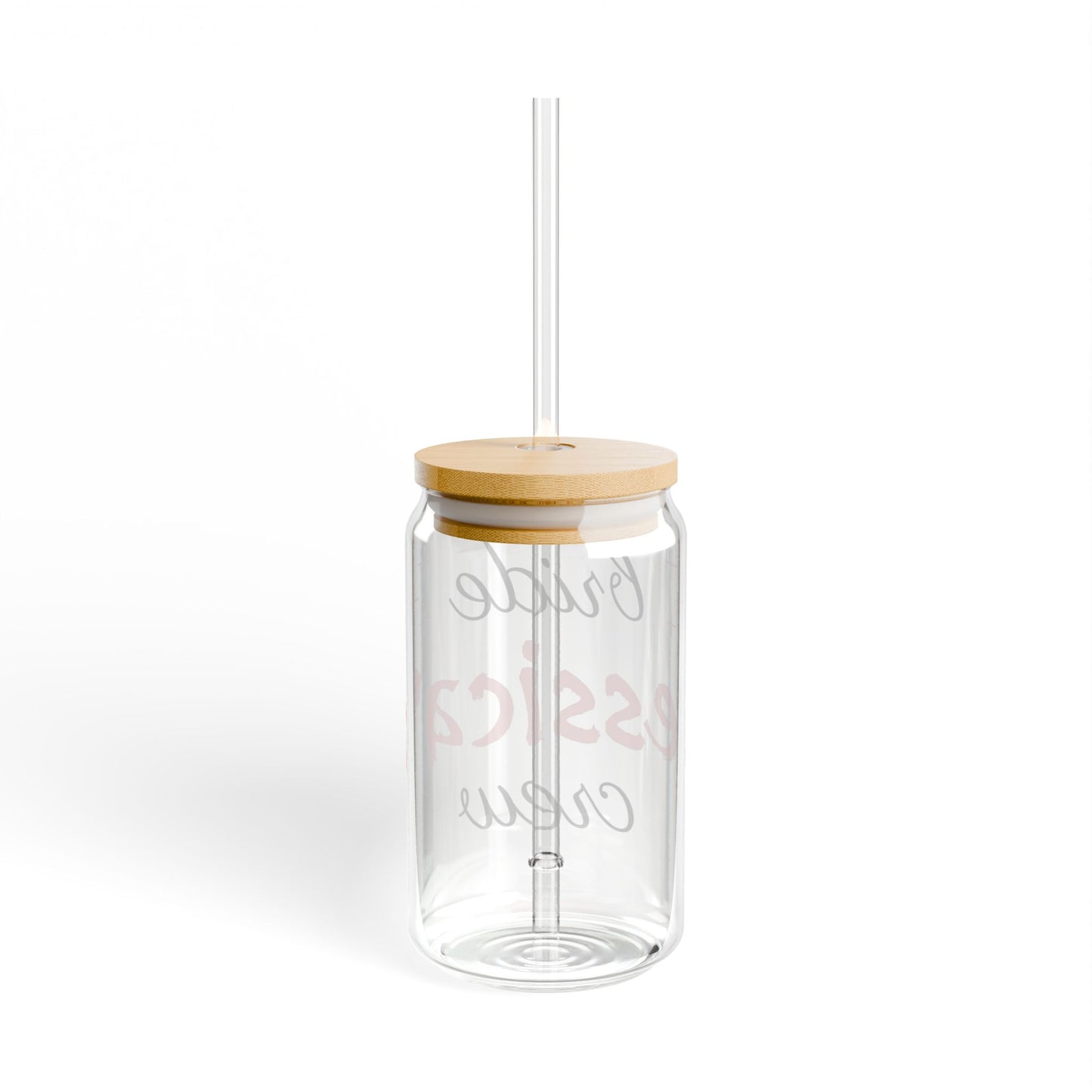 Personalized Bride's Crew Sipper Glass Can Tumbler, 16oz