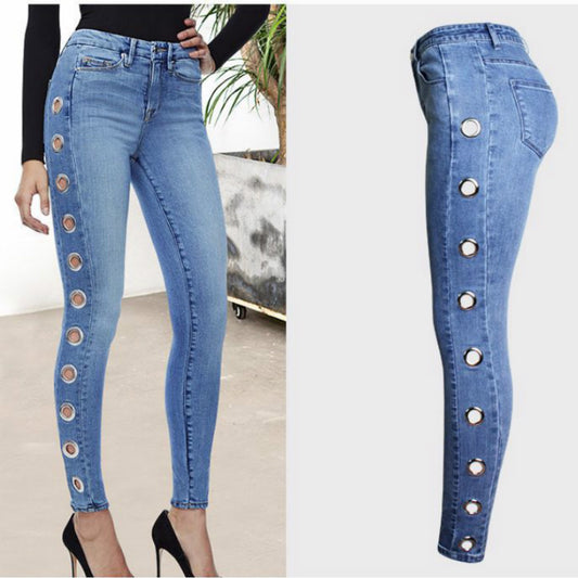 Side Cutout Jeans