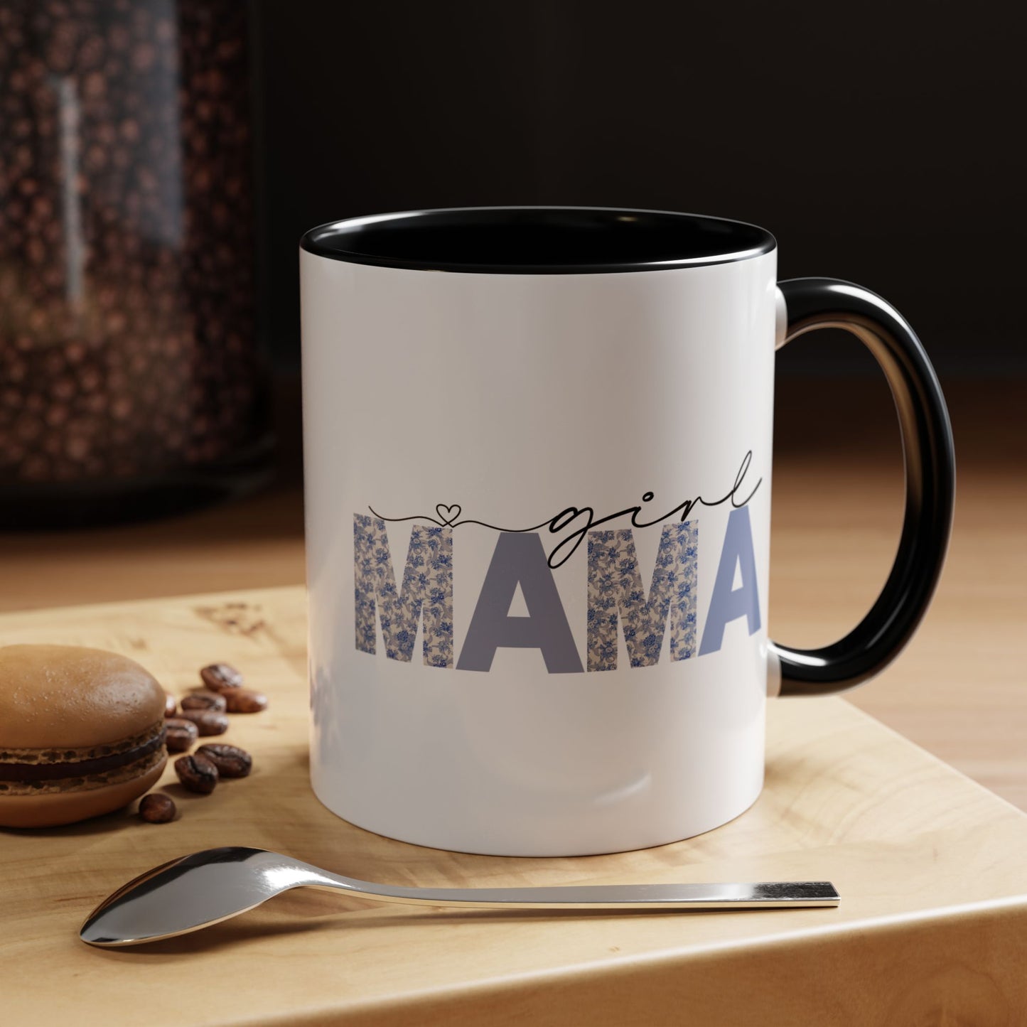 Girl Mama Floral Heart Mug | Cute Mom Life Coffee Cup, Perfect Gift for Mothers