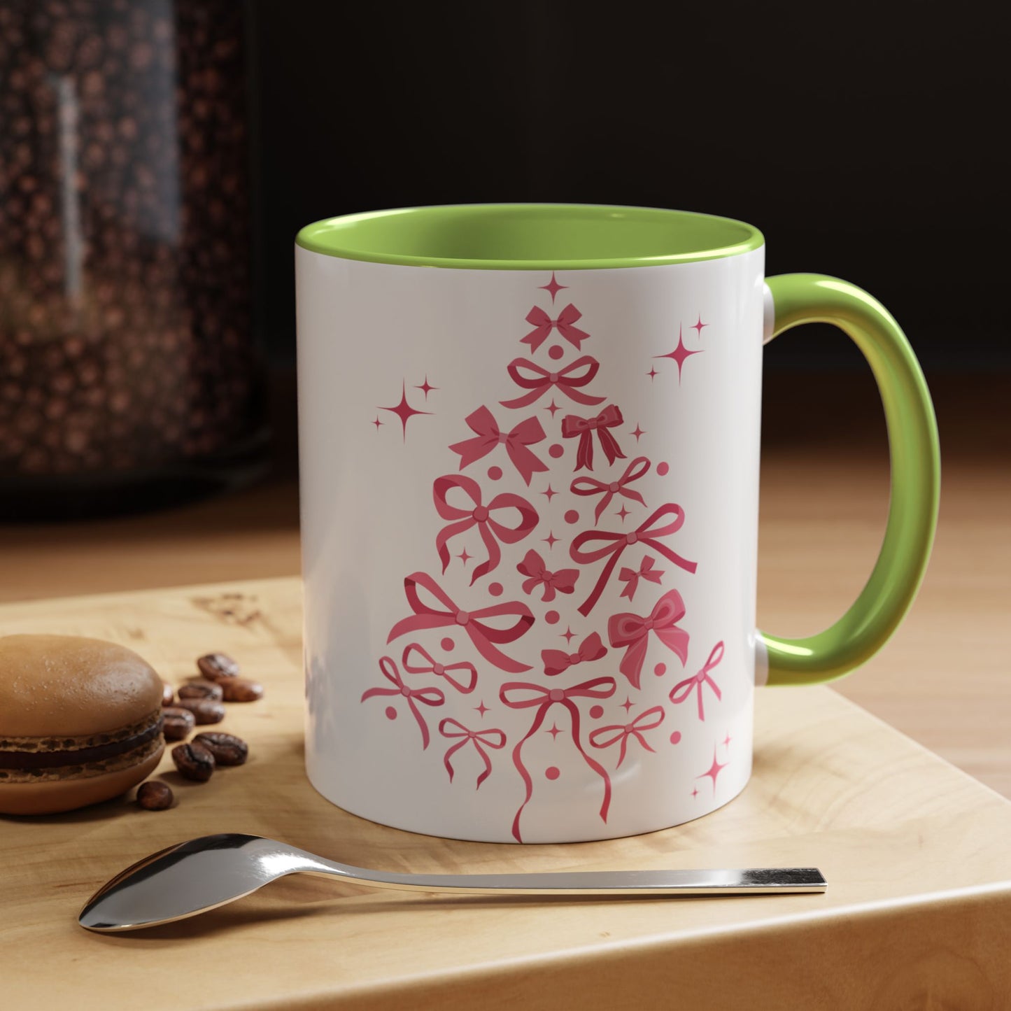 Whimsical Ribbon Christmas Tree Mug