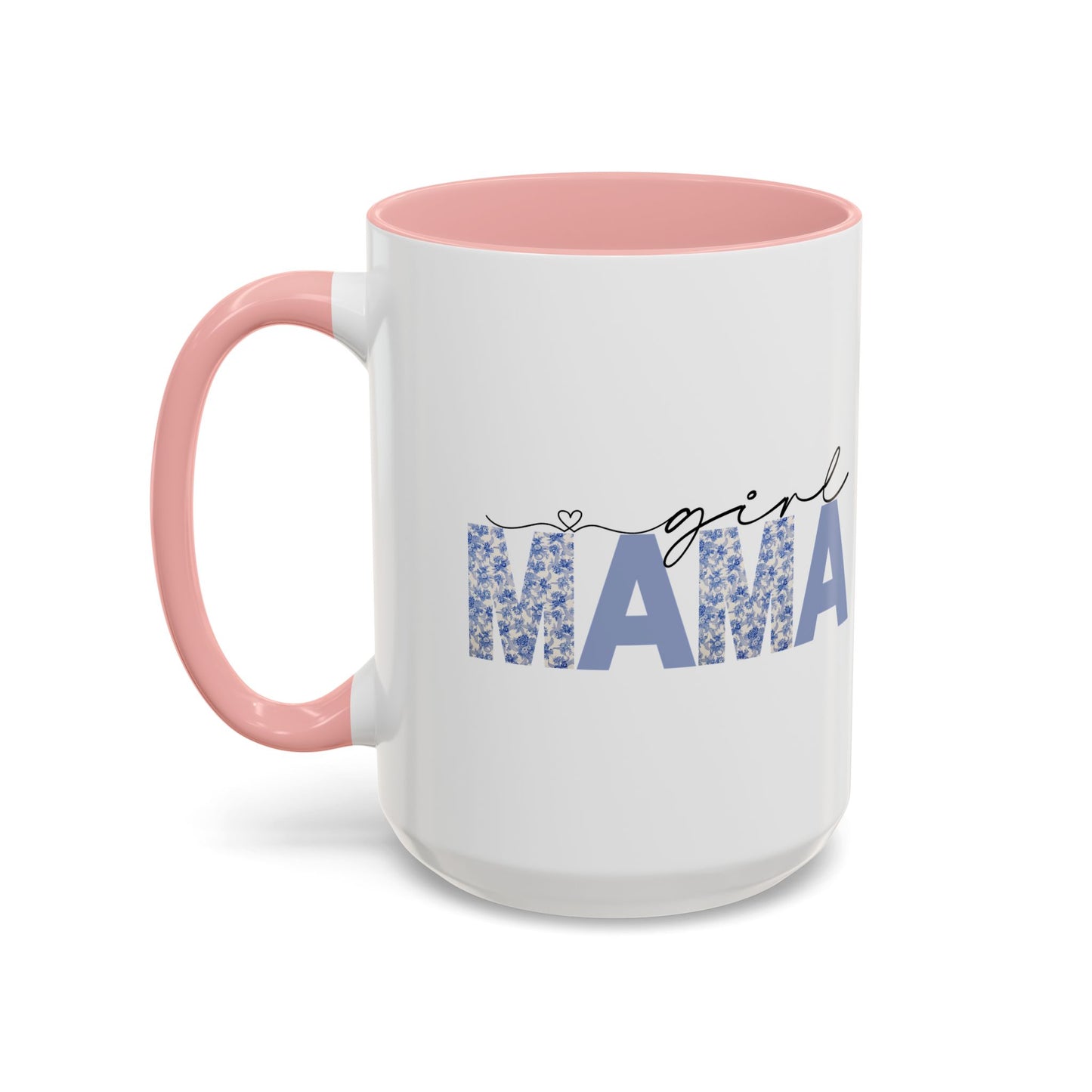 Girl Mama Floral Heart Mug | Cute Mom Life Coffee Cup, Perfect Gift for Mothers