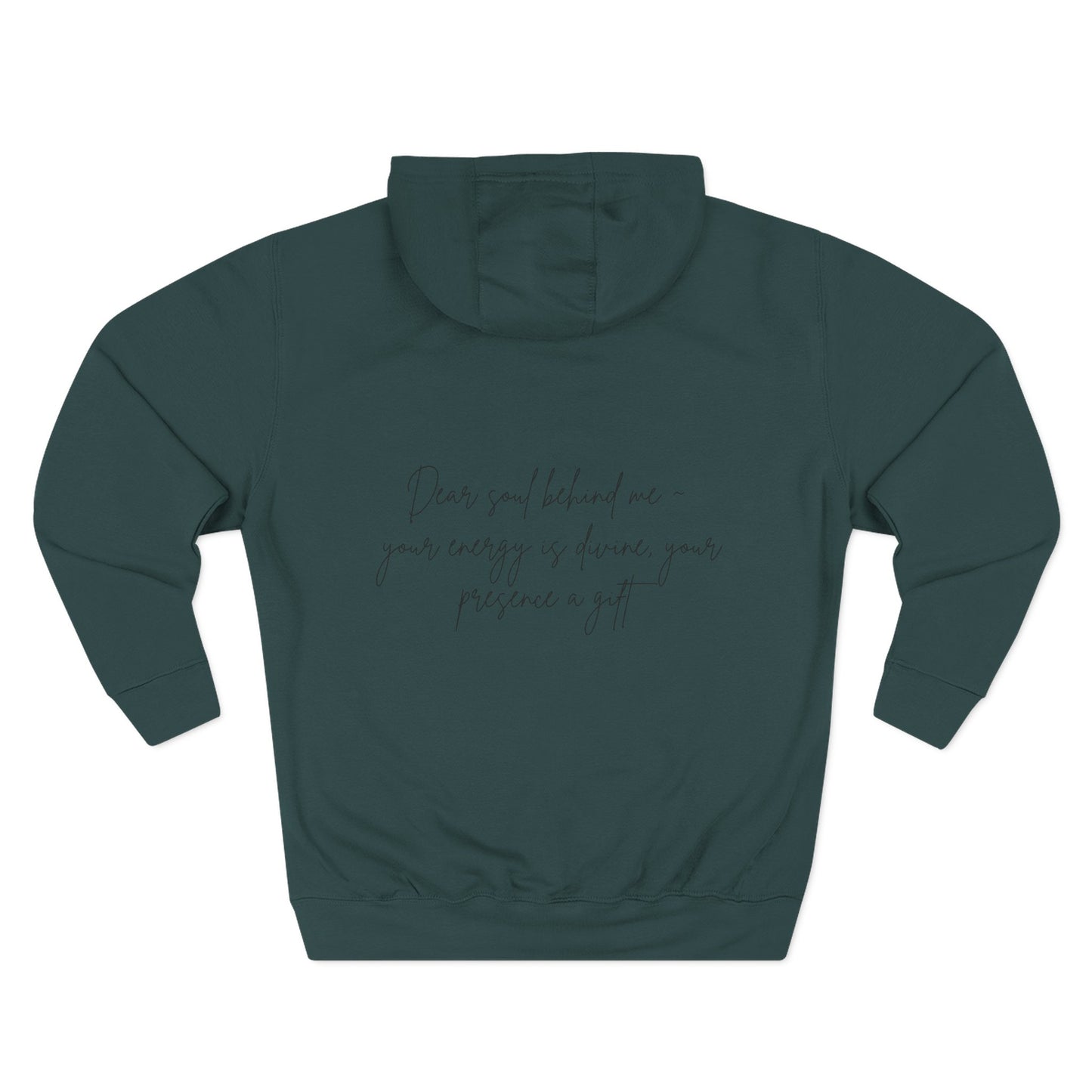 Dear Soul Behind Me Motivational Fleece Hoodie - Cozy Gift for Friends, Casual Wear, Self-Care Reminder, Motivational Gift, Thoughtful Custom Hoodie