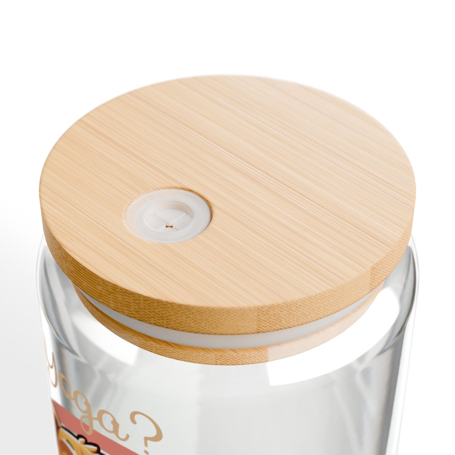 Yoga? I'm Down Dog Glass Sipper Can, 16oz, Retro, Gifts for All, Gifts for Yogi, Funny Cute