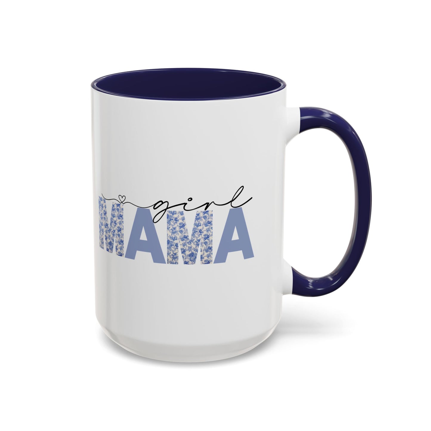Girl Mama Floral Heart Mug | Cute Mom Life Coffee Cup, Perfect Gift for Mothers