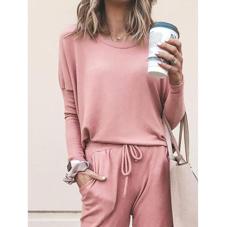 Long Sleeve Casual Sweatshirt & Pants Set
