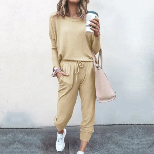 Long Sleeve Casual Sweatshirt & Pants Set