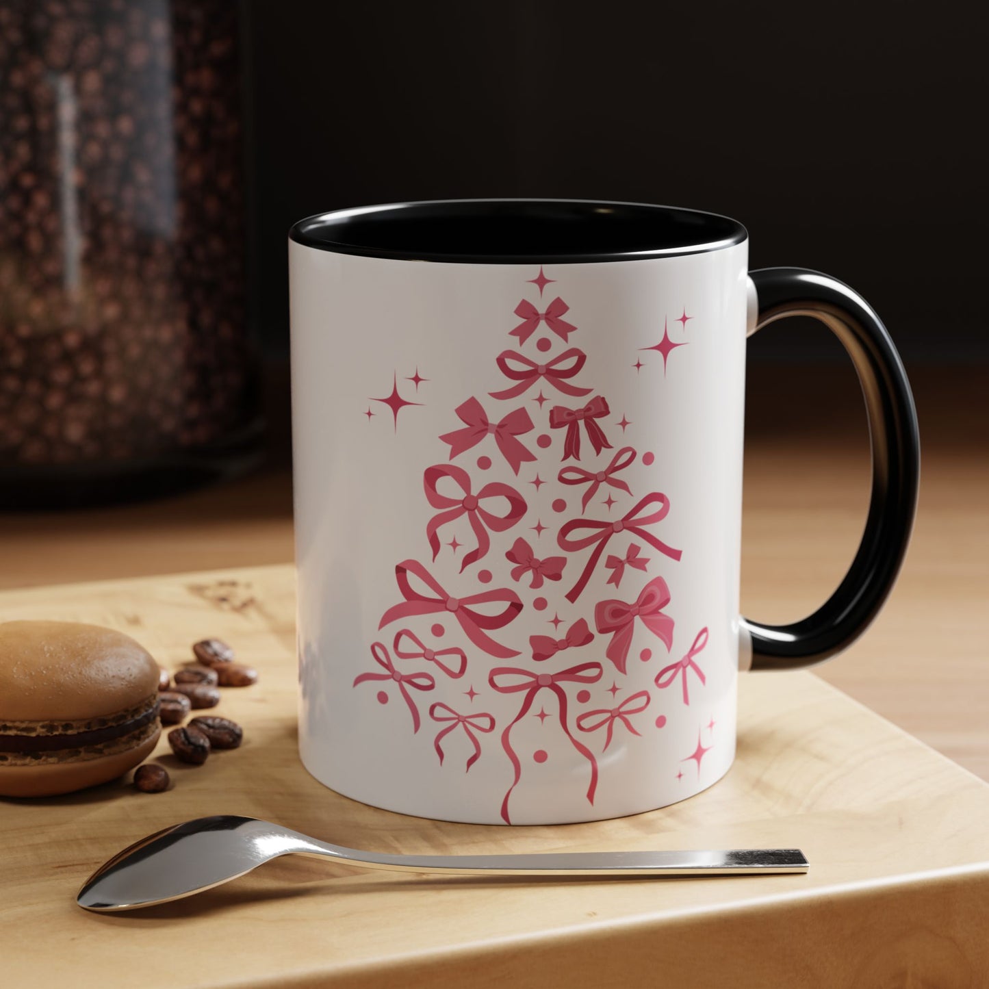 Whimsical Ribbon Christmas Tree Mug