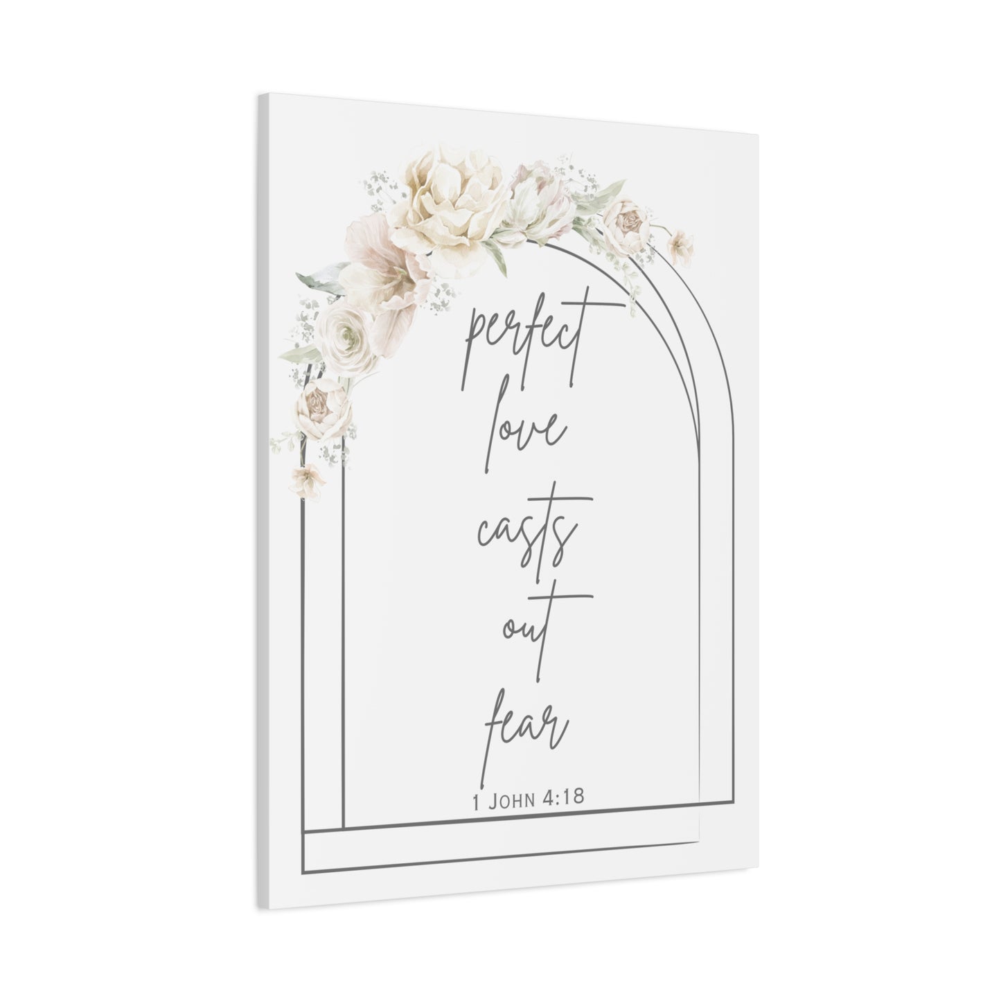 Canvas Wall Art, Perfect Love Casts Out Fear, 1 John 4:18, Faith-based Home Decor, Religious Gift For Home, Inspirational Prints