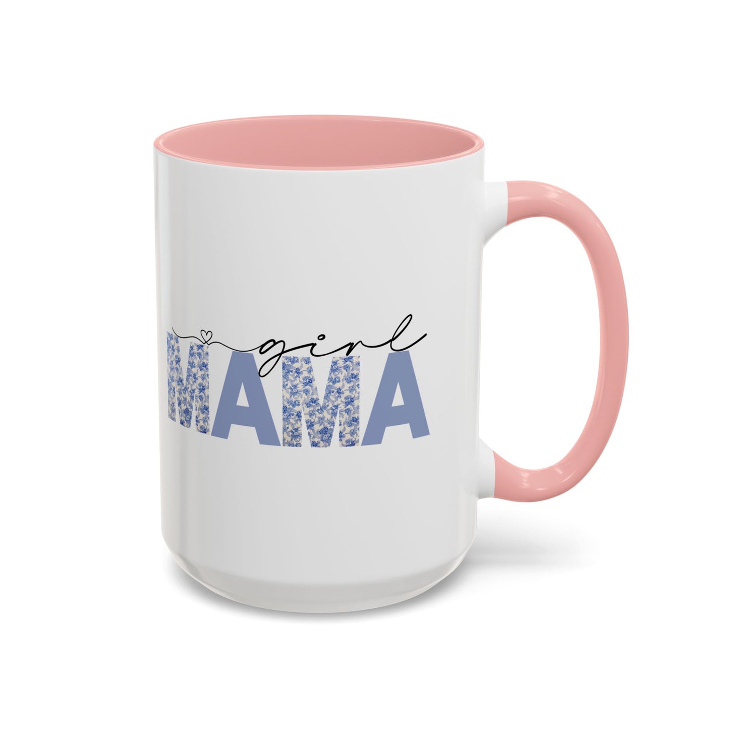 Girl Mama Floral Heart Mug | Cute Mom Life Coffee Cup, Perfect Gift for Mothers