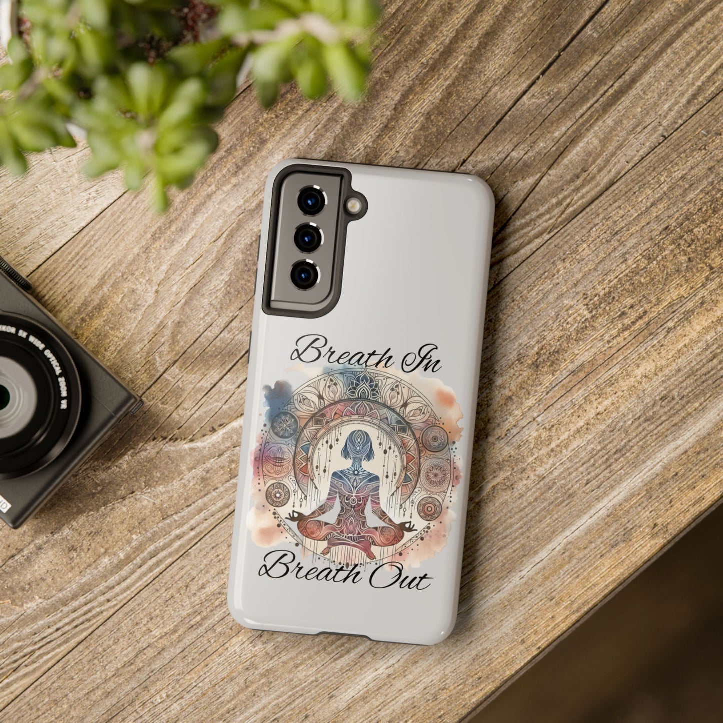 Breathe In Breathe Out Meditation Themed Phone Case