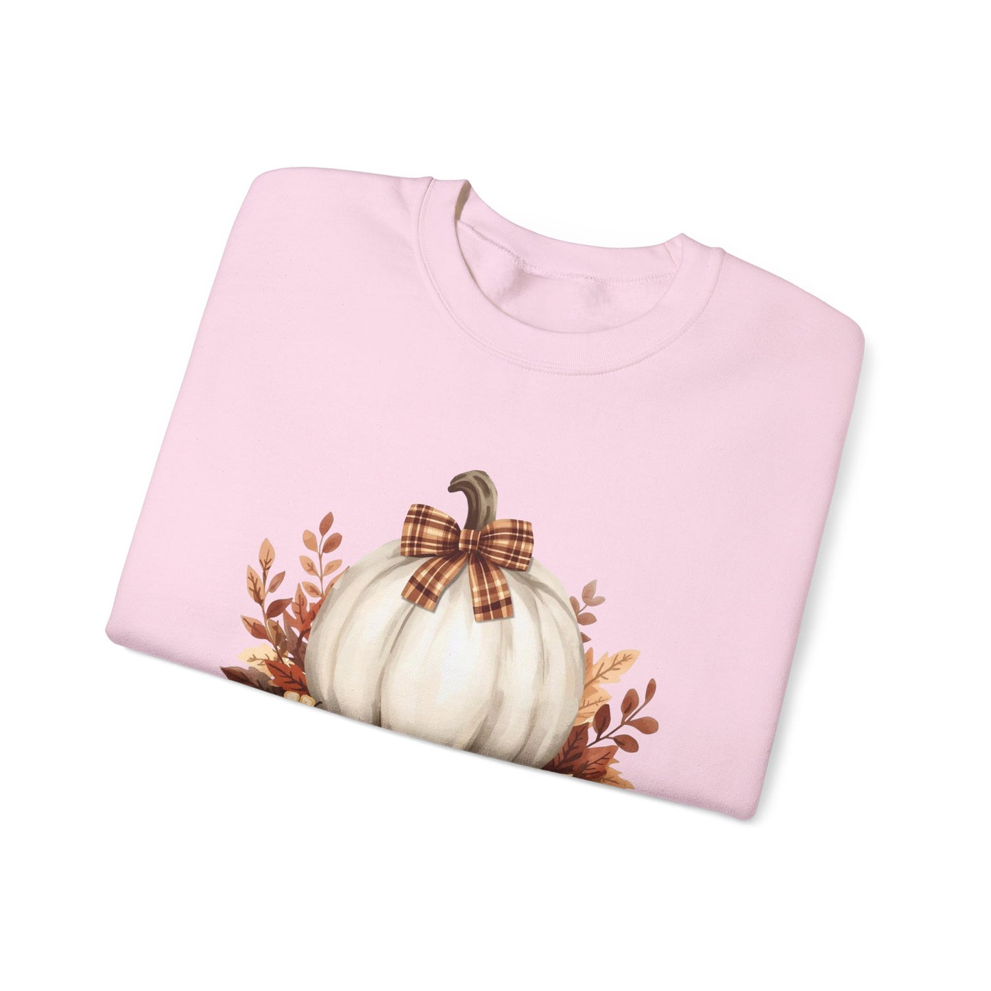 White Autumn Pumpkin Sweatshirt, Cozy Fall Sweater, Pumpkin Decor Shirt, Harvest Season Gift, Thanksgiving Apparel