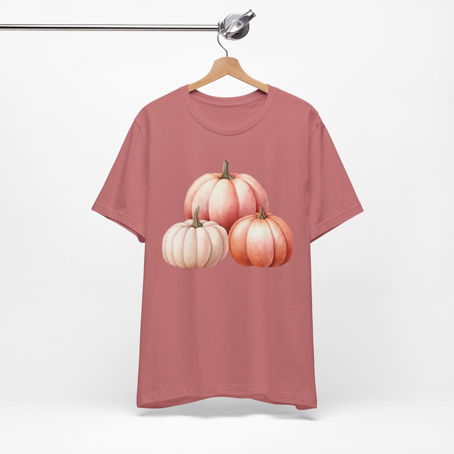 Autumn Fall Girly Pink Pumpkins Tee