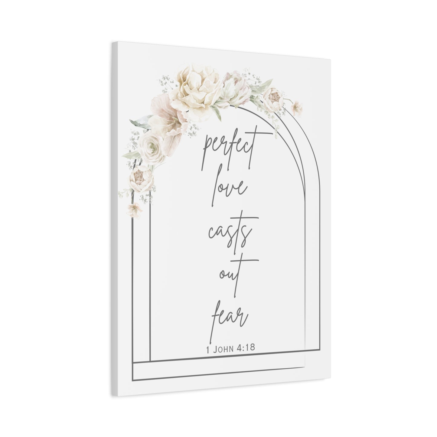 Canvas Wall Art, Perfect Love Casts Out Fear, 1 John 4:18, Faith-based Home Decor, Religious Gift For Home, Inspirational Prints