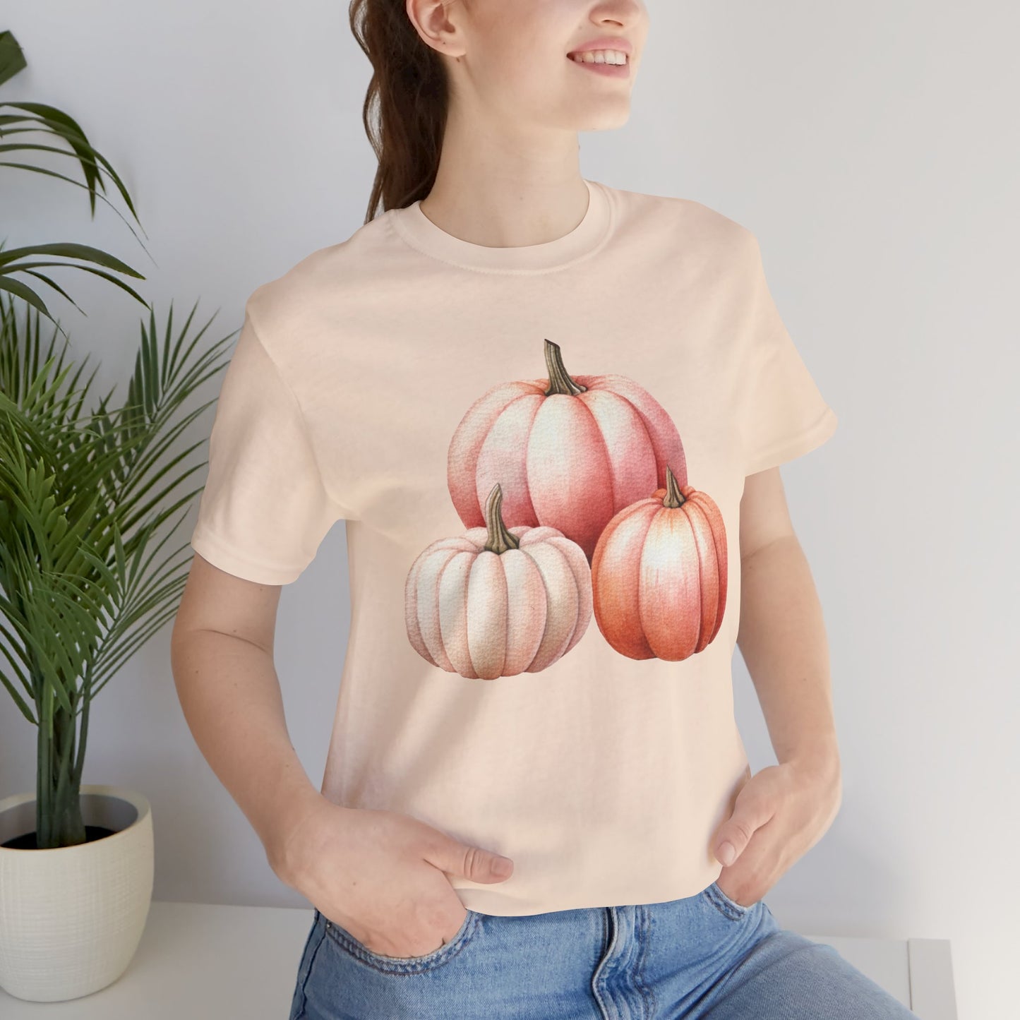 Autumn Fall Girly Pink Pumpkins Tee