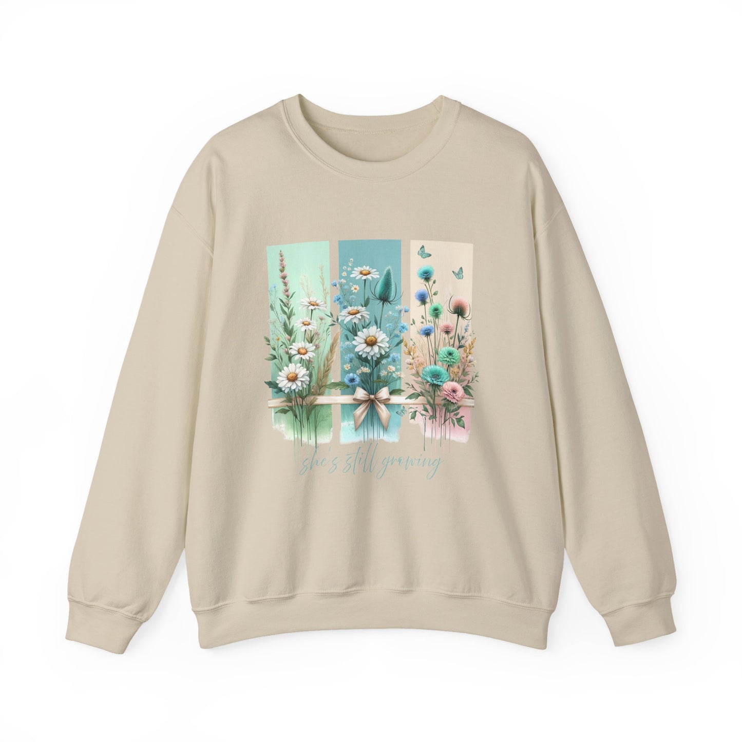 Floral Crewneck Sweatshirt - Cozy Gift for Her, Spring Fashion, Garden Lover, Motivational Quote, Everyday Wear