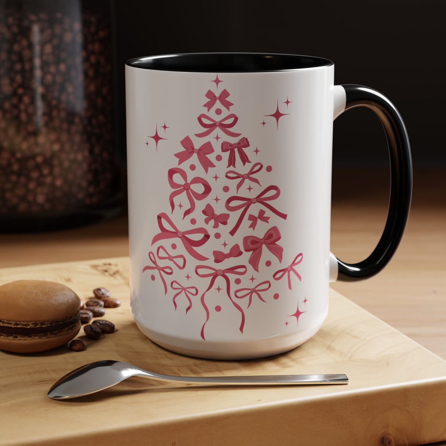 Whimsical Ribbon Christmas Tree Mug