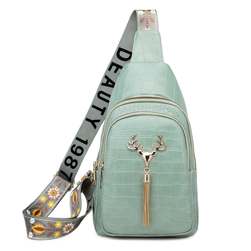 Deer Tassel Design Crossbody Bag