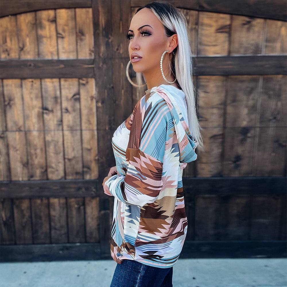 Aztec Printed Hoodie