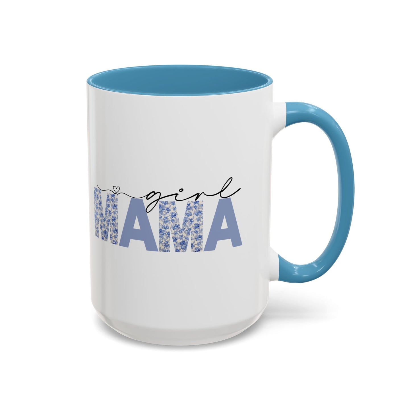 Girl Mama Floral Heart Mug | Cute Mom Life Coffee Cup, Perfect Gift for Mothers