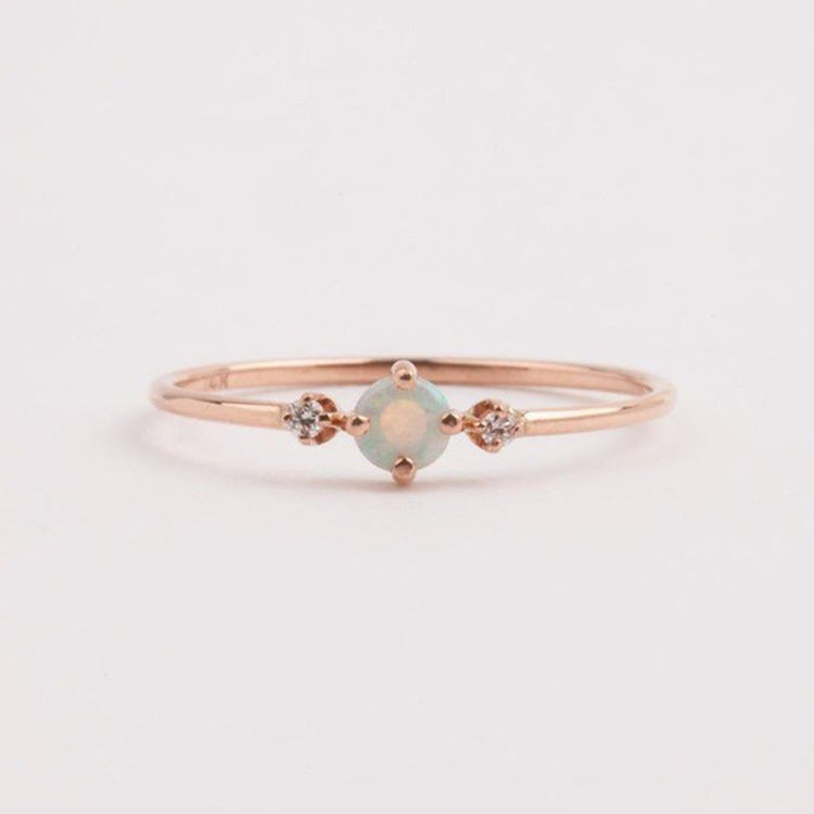Opal Rose Gold Ring