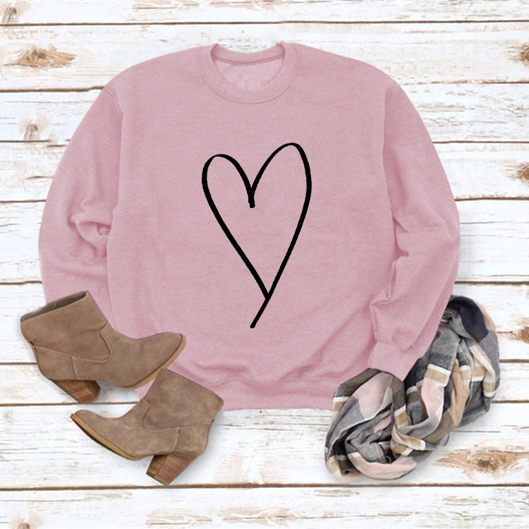 Minimalist Single Heart Sweatshirt