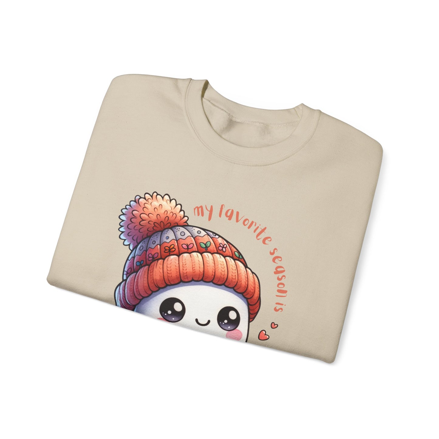 π»βπ My Favorite Season Is Pumpkin Spice β Cute Fall Ghost & Coffee Cozy Sweatshirt πβπ»