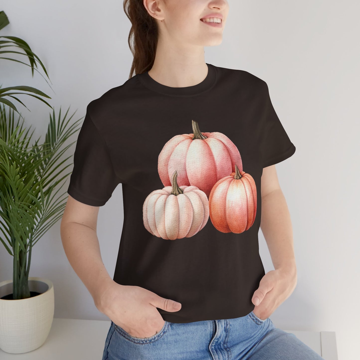 Autumn Fall Girly Pink Pumpkins Tee