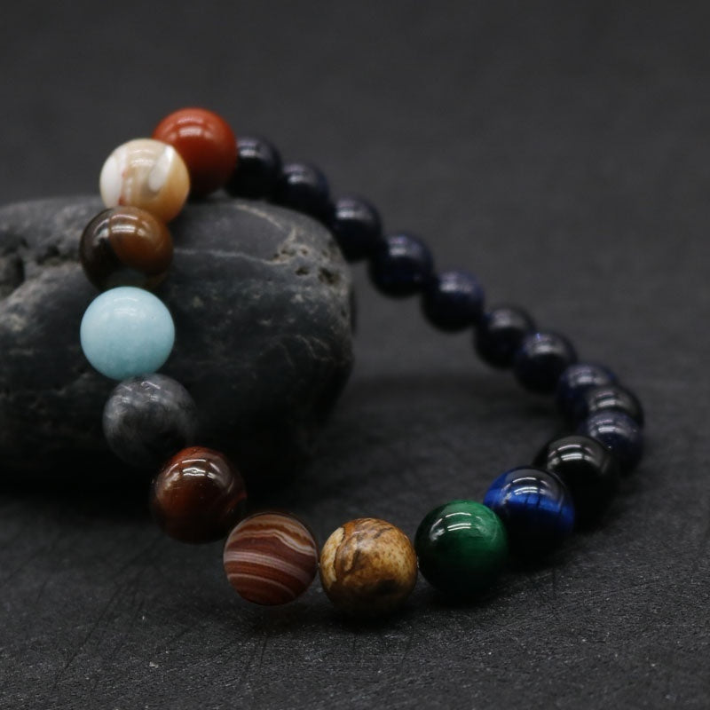 Eight Planets Natural Stone Cosmic Chakra Bracelet