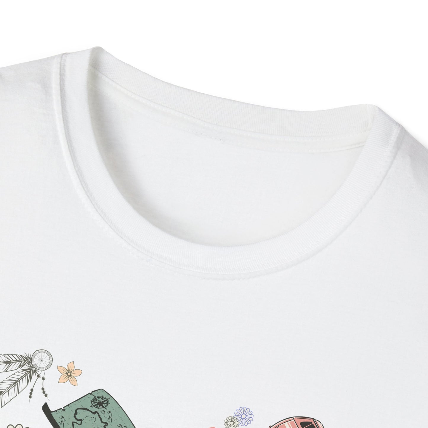 Boho Heart T-Shirt, Unisex Graphic Tee, Casual Everyday Wear, Festival Clothing, Gift for Nature Lovers, Hippy/Groovy Vibes