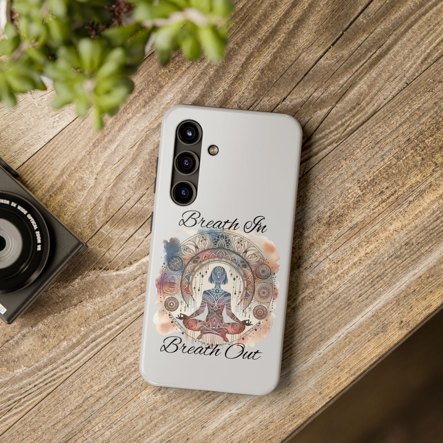 Breathe In Breathe Out Meditation Themed Phone Case