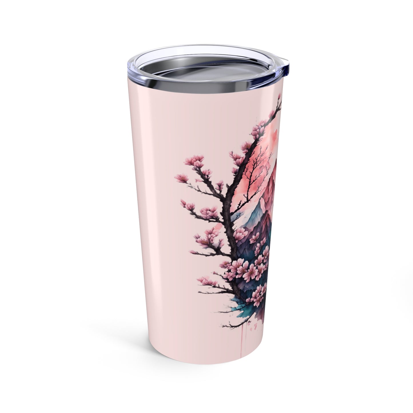 The Mountains Are Calling Floral Watercolor Scene, 20 oz Tumbler