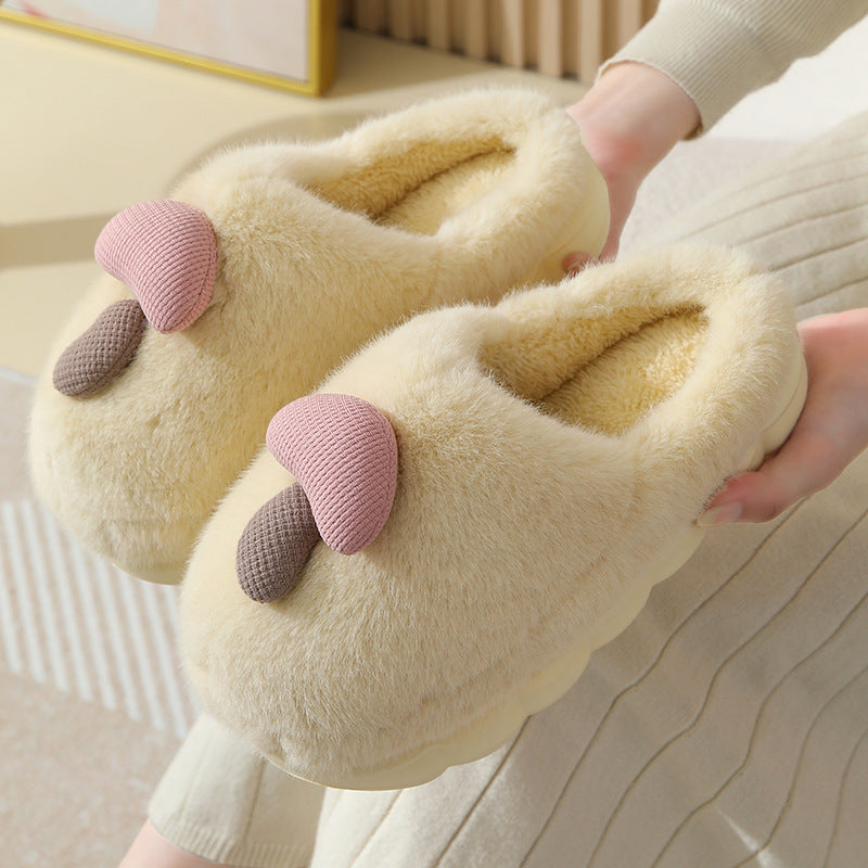 Mushroom Cotton Slippers