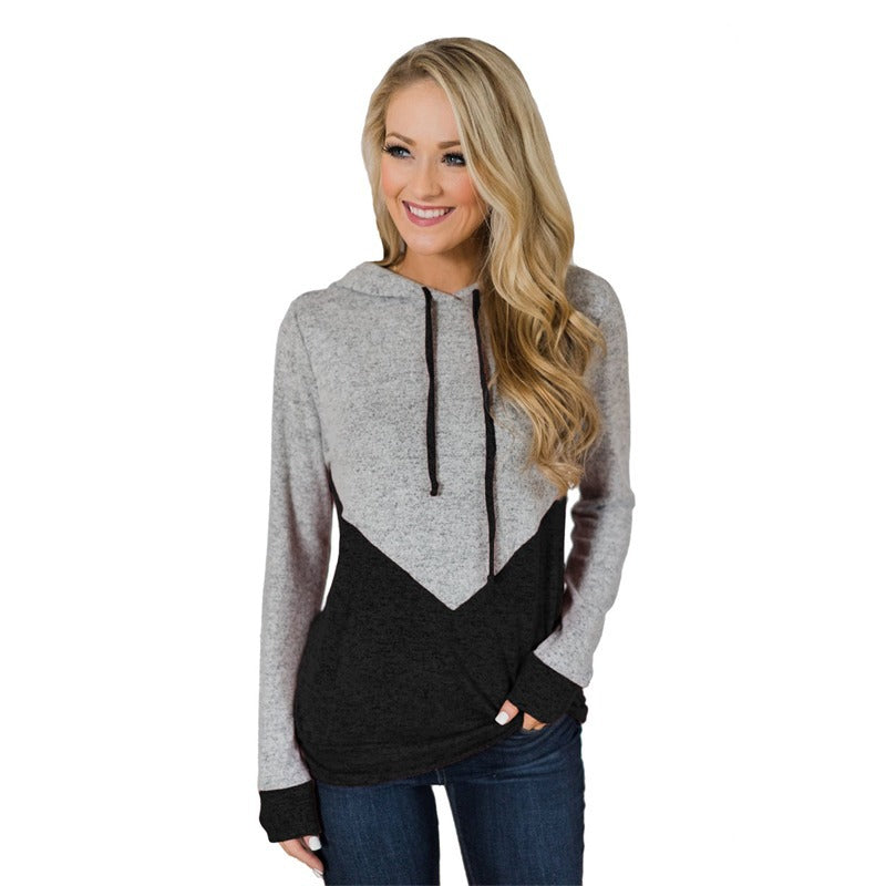 Color Block V Hoodie