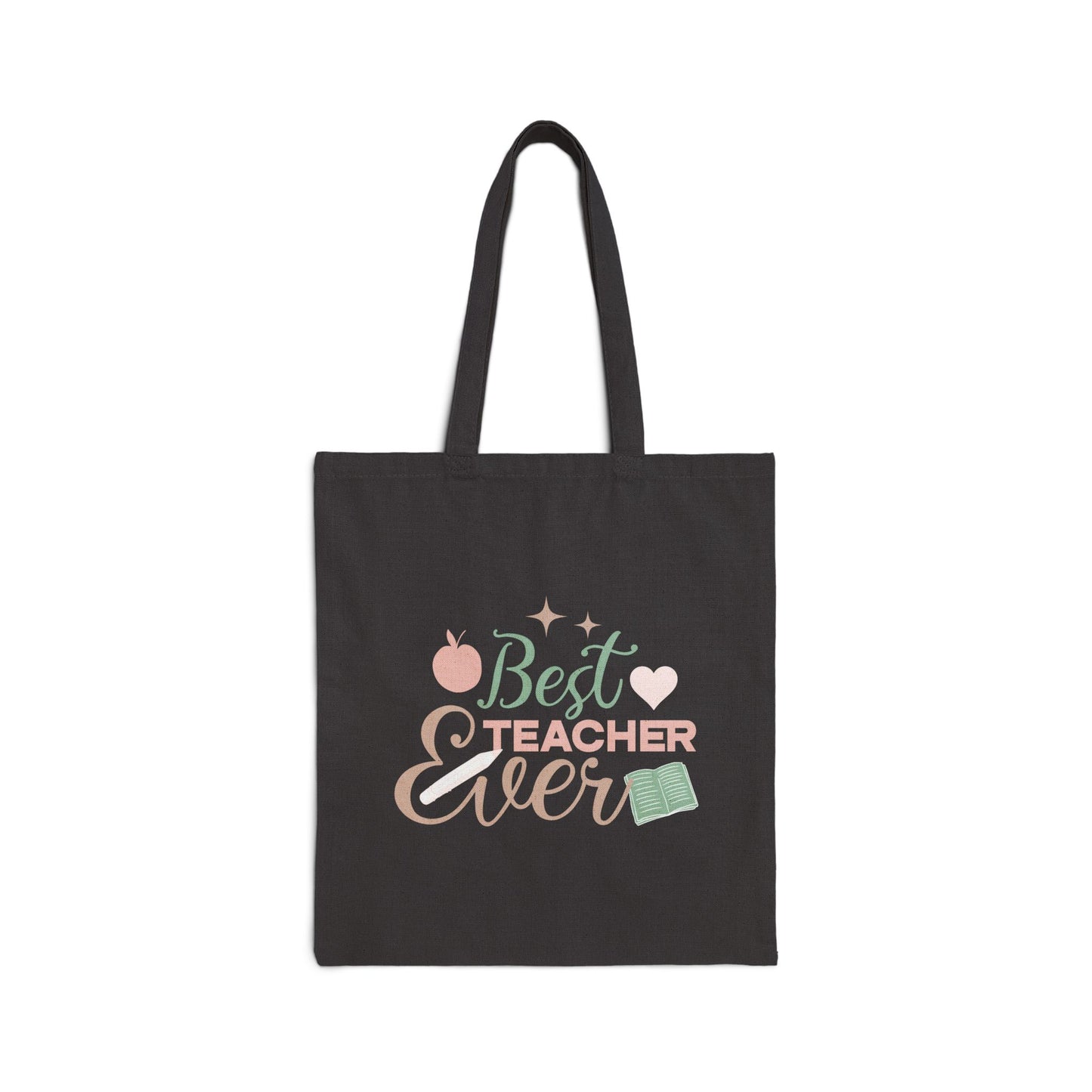 Best Teacher Ever Cotton Canvas Tote Bag