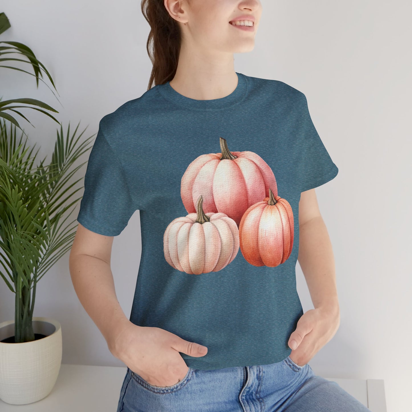 Autumn Fall Girly Pink Pumpkins Tee