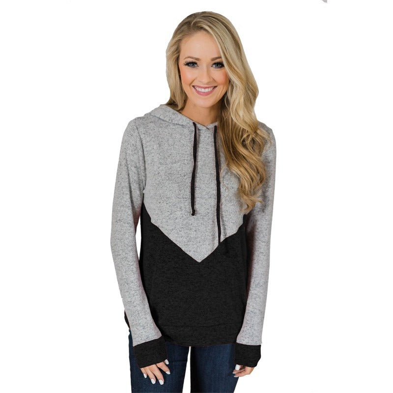 Color Block V Hoodie