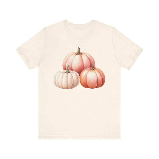 Autumn Fall Girly Pink Pumpkins Tee
