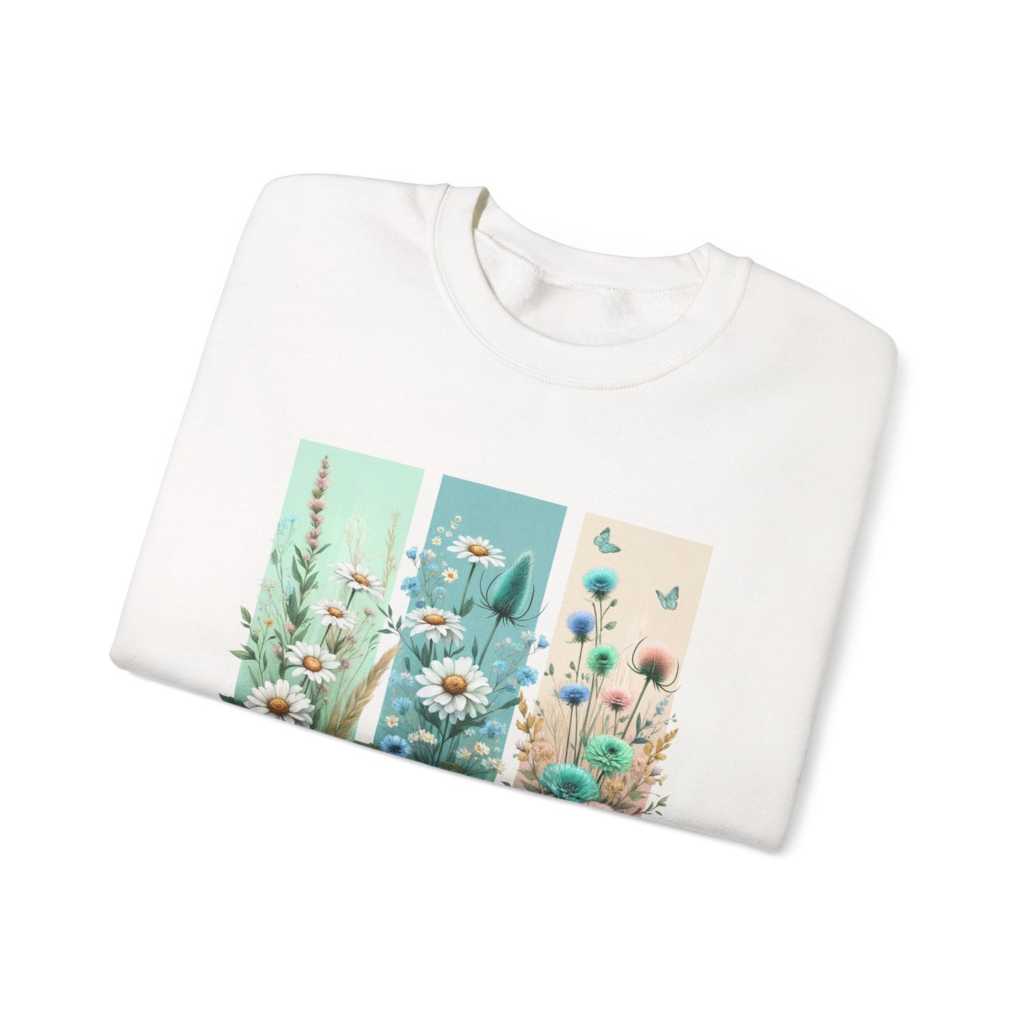 Floral Crewneck Sweatshirt - Cozy Gift for Her, Spring Fashion, Garden Lover, Motivational Quote, Everyday Wear