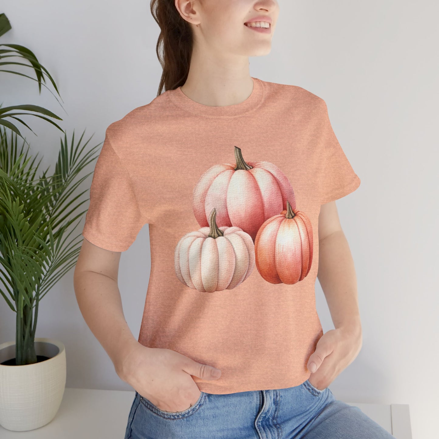 Autumn Fall Girly Pink Pumpkins Tee