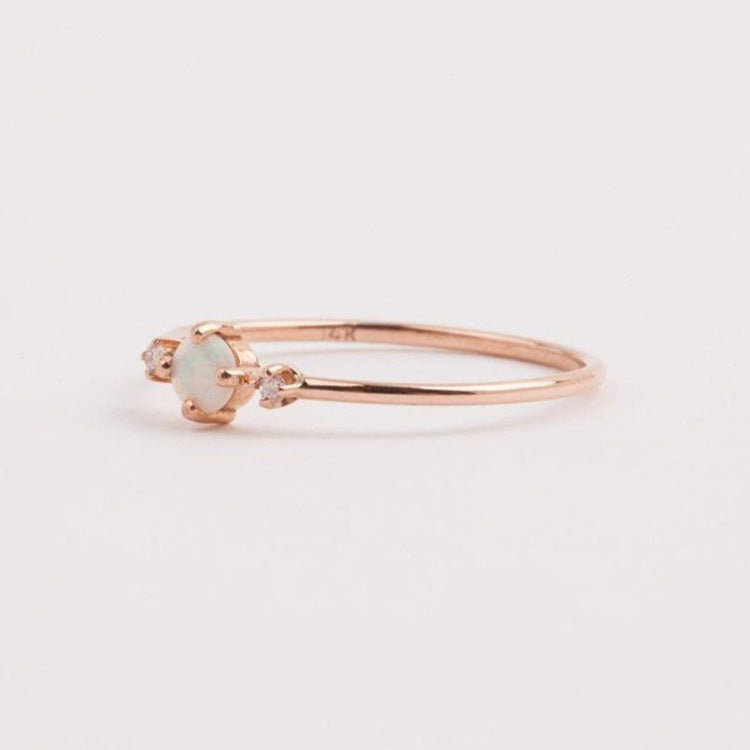 Opal Rose Gold Ring